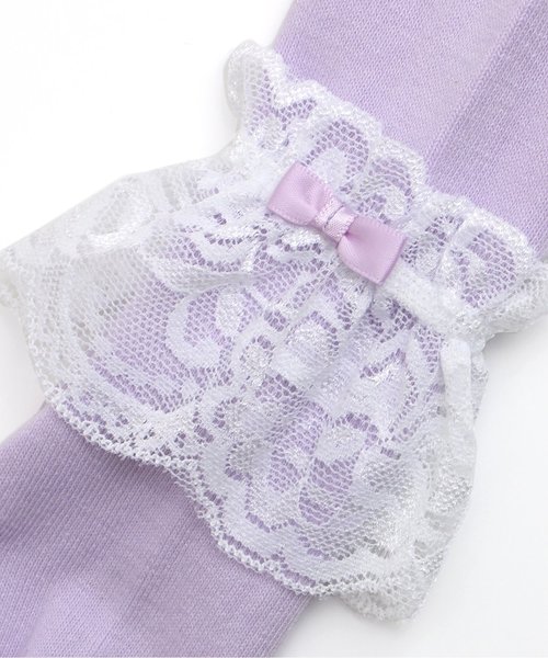 apres les cours（アプレレクール）の「フリル2WAYタイツ（タイツ/ストッキング・キッズ・ブラック/オフホワイト/ラベンダー・90/100/120/140）」の9枚目の写真