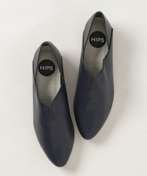 HIPS(ヒップス)の「HIPS ヒップス バブーシュデザインローウエッジヒールパンプス(パンプス・レディース・ブラック/ネイビー/ブラウン/ゴールド・22.5cm/23.0cm/23.5cm/24.0cm/24.5cm)」の5枚目の写真