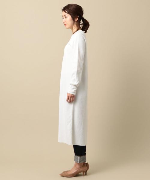 BEAUTY&YOUTH UNITED ARROWS(ビューティーアンドユースユナイテッドアローズ)の「BY∴ サーマルスリットワンピース o(ワンピース・レディース・ホワイト/ブラック/レッド・FREE)」の4枚目の写真