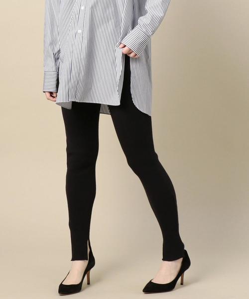 BEAUTY&YOUTH UNITED ARROWS(ビューティーアンドユースユナイテッドアローズ)の「BY ミックスカラー&ソリットリブスパッツ o(レギンス/スパッツ・レディース・ブラック/イエロー/グレー・FREE)」の2枚目の写真