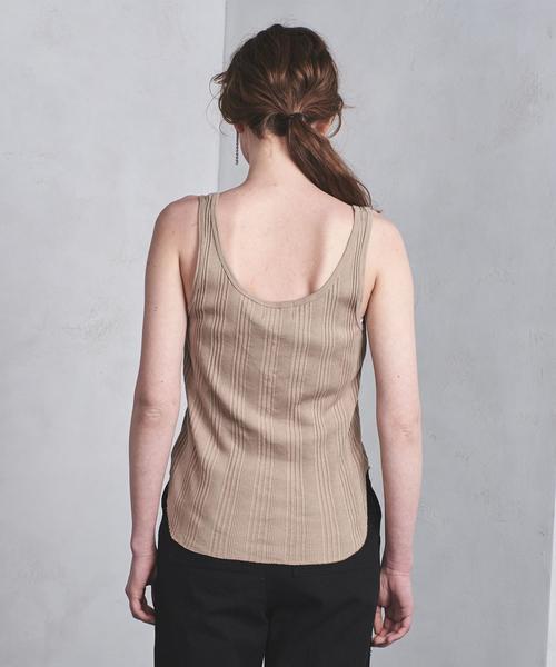 UNITED ARROWS（ユナイテッドアローズ）の「UWSC マルチリブ タンクトップ ◆（タンクトップ・レディース・モカ/ブラック・FREE）」の3枚目の写真