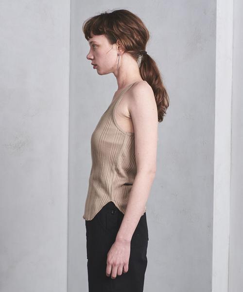 UNITED ARROWS（ユナイテッドアローズ）の「UWSC マルチリブ タンクトップ ◆（タンクトップ・レディース・モカ/ブラック・FREE）」の5枚目の写真