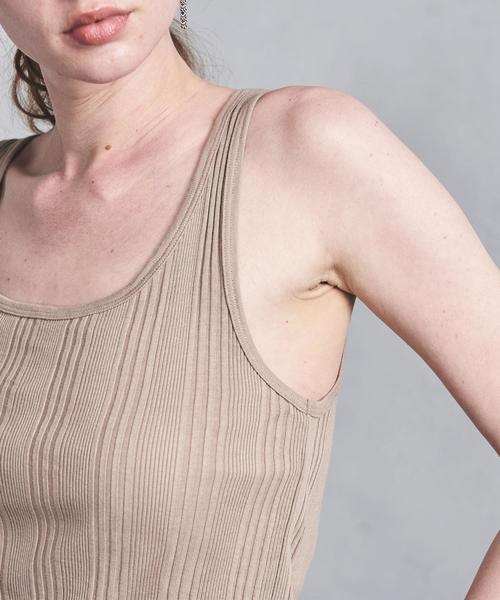 UNITED ARROWS（ユナイテッドアローズ）の「UWSC マルチリブ タンクトップ ◆（タンクトップ・レディース・モカ/ブラック・FREE）」の8枚目の写真