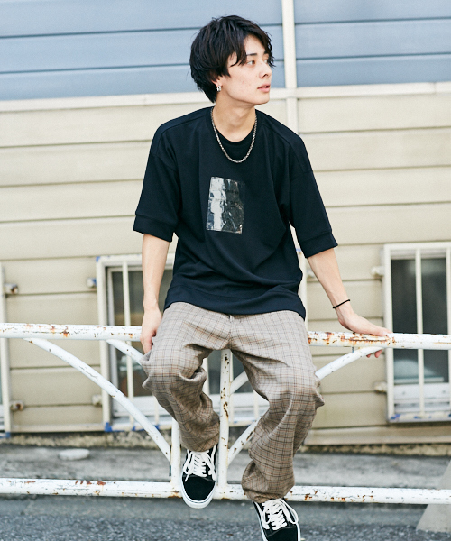 kutir（クティール）の「ponte clearlogo TEE/ ポンチビニールロゴビッグトップス（Tシャツ/カットソー・メンズ・ブラック/オフホワイト・MEDIUM/LARGE）」の3枚目の写真