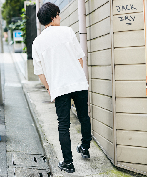 kutir（クティール）の「ponte clearlogo TEE/ ポンチビニールロゴビッグトップス（Tシャツ/カットソー・メンズ・ブラック/オフホワイト・MEDIUM/LARGE）」の16枚目の写真