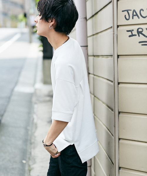 kutir（クティール）の「ponte clearlogo TEE/ ポンチビニールロゴビッグトップス（Tシャツ/カットソー・メンズ・ブラック/オフホワイト・MEDIUM/LARGE）」の15枚目の写真