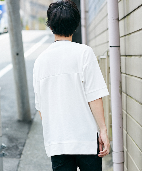kutir（クティール）の「ponte clearlogo TEE/ ポンチビニールロゴビッグトップス（Tシャツ/カットソー・メンズ・ブラック/オフホワイト・MEDIUM/LARGE）」の14枚目の写真
