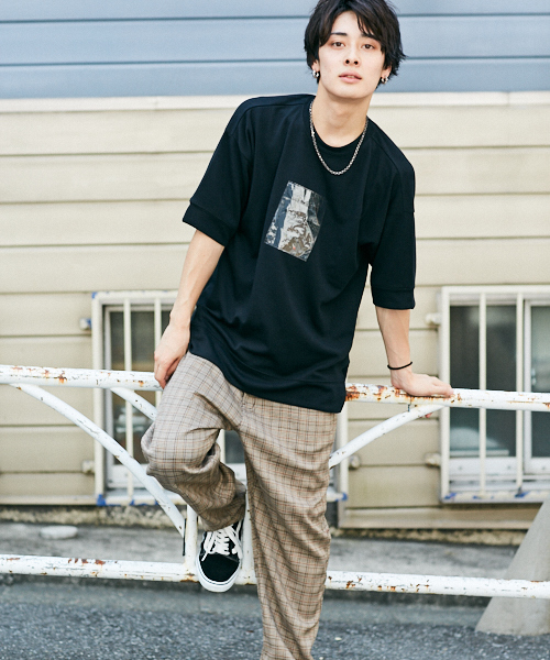 kutir（クティール）の「ponte clearlogo TEE/ ポンチビニールロゴビッグトップス（Tシャツ/カットソー・メンズ・ブラック/オフホワイト・MEDIUM/LARGE）」の10枚目の写真