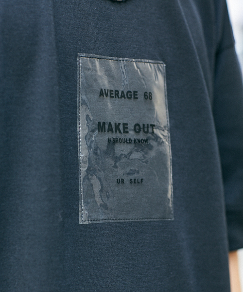 kutir（クティール）の「ponte clearlogo TEE/ ポンチビニールロゴビッグトップス（Tシャツ/カットソー・メンズ・ブラック/オフホワイト・MEDIUM/LARGE）」の5枚目の写真