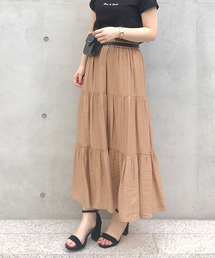 Cheek | シャドーストライプティアードマキシスカート(スカート)