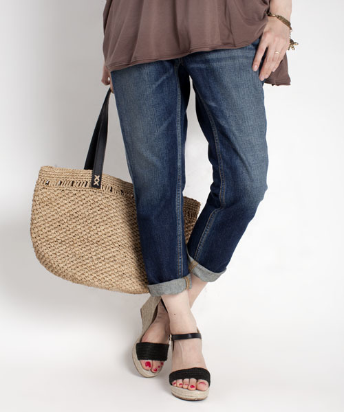 NANO universe（ナノユニバース）の「FF/9分丈テーパードデニム（デニムパンツ・レディース・ブルー/インディゴブルー・34/36/38）」の13枚目の写真