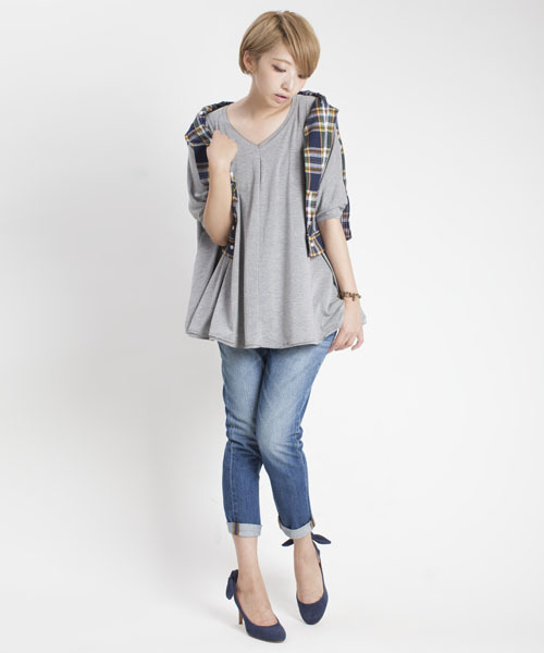 NANO universe（ナノユニバース）の「FF/9分丈テーパードデニム（デニムパンツ・レディース・ブルー/インディゴブルー・34/36/38）」の18枚目の写真