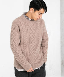 green label relaxing | [Begin 2019年1月号掲載] SC ◎タスマニアウール アラン クルー ニット(ニット/セーター)