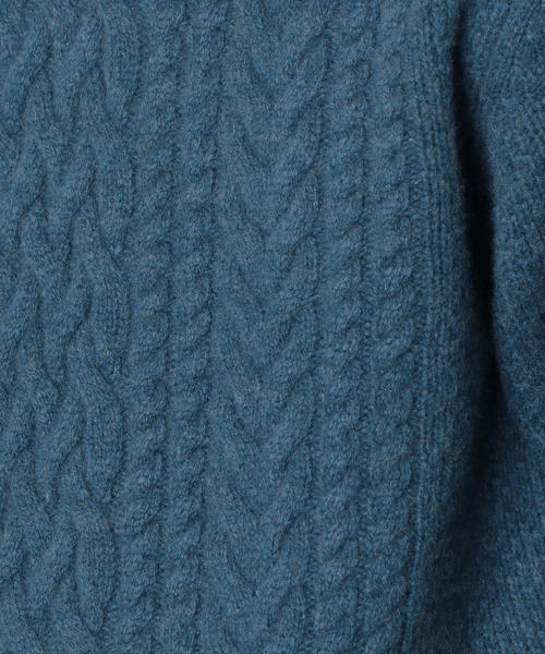 green label relaxing（グリーンレーベルリラクシング）の「[Begin 2019年1月号掲載] SC ◎タスマニアウール アラン クルー ニット ◆（ニット/セーター・メンズ・ライトグレー/ロイヤルブルー/パープル/ベージュ/オフホワイト/オレンジ系その他/ダークグリーン/ブラック・S/XL/L/M）」の15枚目の写真