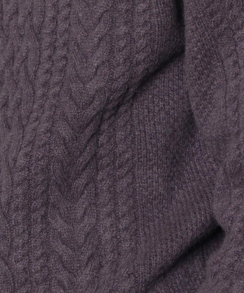 green label relaxing（グリーンレーベルリラクシング）の「[Begin 2019年1月号掲載] SC ◎タスマニアウール アラン クルー ニット ◆（ニット/セーター・メンズ・ライトグレー/ロイヤルブルー/パープル/ベージュ/オフホワイト/オレンジ系その他/ダークグリーン/ブラック・S/XL/L/M）」の14枚目の写真