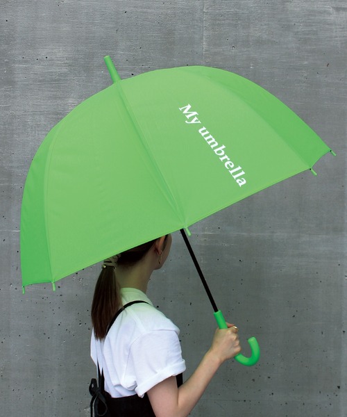 LAVEANGE(ラビアンジェ)の「ロゴ入りベルドーム型アンブレラ/傘(長傘・レディース・ベージュ/レッド/オフホワイト/グレー/ピンク/ブラック/レインボー/ラベンダー/カーキ/オレンジ/ライトグリーン/ブルー/ライトベージュ/ピンク系その他/ライトピンク/モカ/ネイビー・65cm)」の8枚目の写真