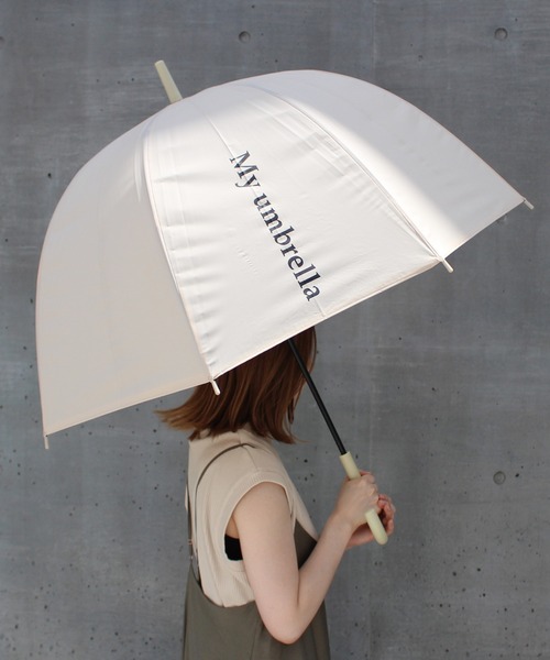 LAVEANGE(ラビアンジェ)の「ロゴ入りベルドーム型アンブレラ/傘(長傘・レディース・ベージュ/レッド/オフホワイト/グレー/ピンク/ブラック/レインボー/ラベンダー/カーキ/オレンジ/ライトグリーン/ブルー/ライトベージュ/ピンク系その他/ライトピンク/モカ/ネイビー・65cm)」の20枚目の写真