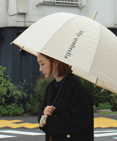 LAVEANGE(ラビアンジェ)の「ロゴ入りベルドーム型アンブレラ/傘(長傘・レディース・ベージュ/レッド/オフホワイト/グレー/ピンク/ブラック/レインボー/ラベンダー/カーキ/オレンジ/ライトグリーン/ブルー/ライトベージュ/ピンク系その他/ライトピンク/モカ/ネイビー・65cm)」の19枚目の写真