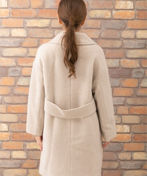 PREFERIR(プレフェリール)の「ビッグラペル 裏キルティング Aラインコート【TOKYO MX NEWS 番組着用】(チェスターコート・レディース・チャコールグレー/ベージュ/グレー・MEDIUM)」の8枚目の写真