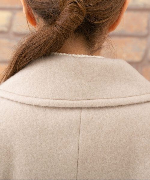 PREFERIR(プレフェリール)の「ビッグラペル 裏キルティング Aラインコート【TOKYO MX NEWS 番組着用】(チェスターコート・レディース・チャコールグレー/ベージュ/グレー・MEDIUM)」の9枚目の写真