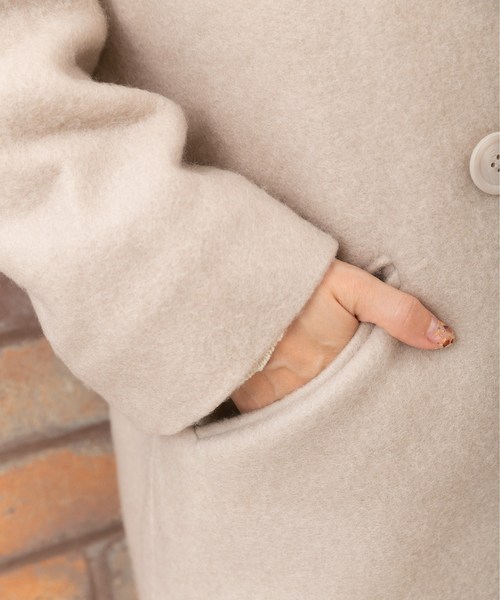 PREFERIR(プレフェリール)の「ビッグラペル 裏キルティング Aラインコート【TOKYO MX NEWS 番組着用】(チェスターコート・レディース・チャコールグレー/ベージュ/グレー・MEDIUM)」の12枚目の写真