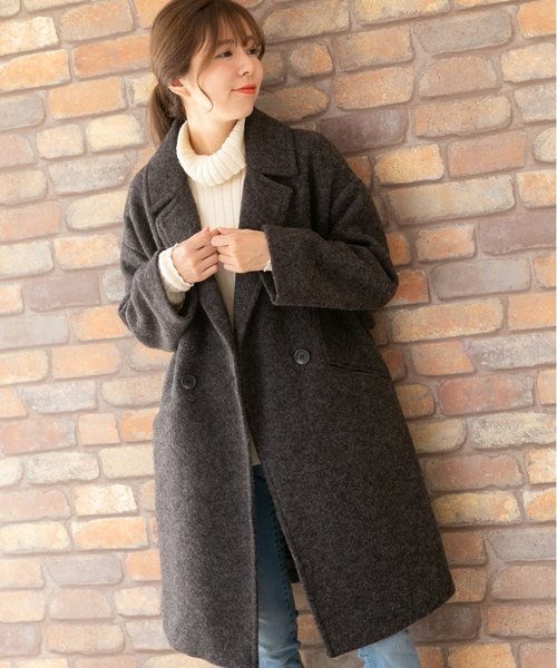 PREFERIR(プレフェリール)の「ビッグラペル 裏キルティング Aラインコート【TOKYO MX NEWS 番組着用】(チェスターコート・レディース・チャコールグレー/ベージュ/グレー・MEDIUM)」の15枚目の写真