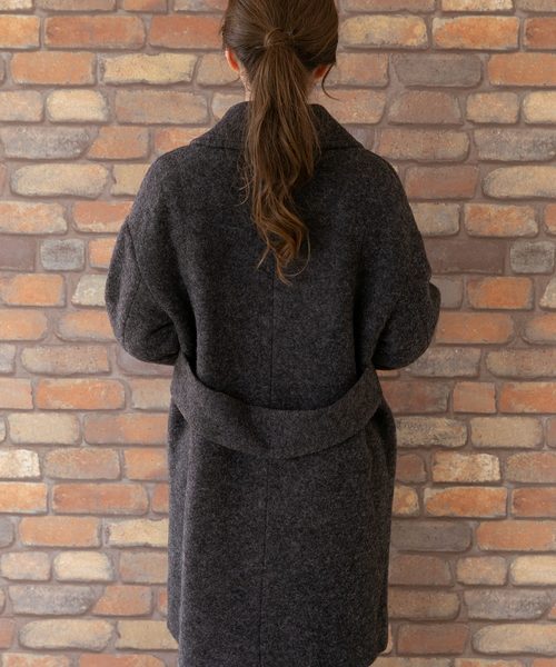 PREFERIR(プレフェリール)の「ビッグラペル 裏キルティング Aラインコート【TOKYO MX NEWS 番組着用】(チェスターコート・レディース・チャコールグレー/ベージュ/グレー・MEDIUM)」の18枚目の写真