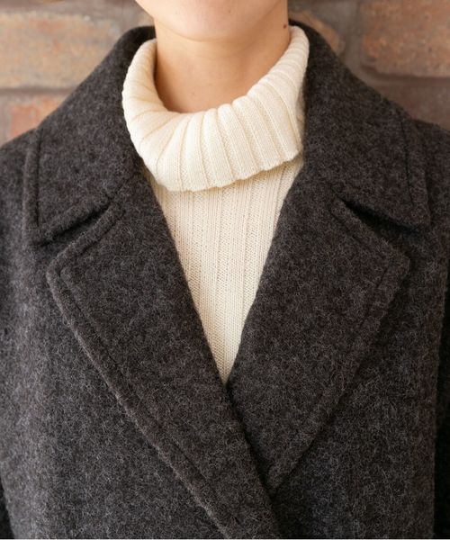 PREFERIR(プレフェリール)の「ビッグラペル 裏キルティング Aラインコート【TOKYO MX NEWS 番組着用】(チェスターコート・レディース・チャコールグレー/ベージュ/グレー・MEDIUM)」の19枚目の写真