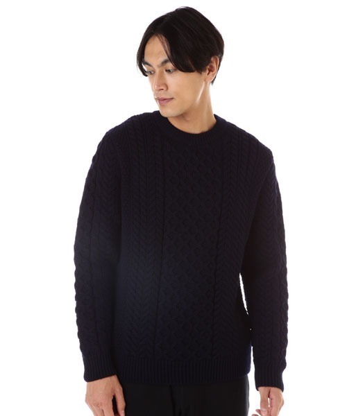 SUNSPEL（サンスペル）の「SUNSPEL / MEN’S MERINO WOOL（ニット/セーター・メンズ・アイボリー/ネイビー・LARGE/MEDIUM/SMALL）」の5枚目の写真
