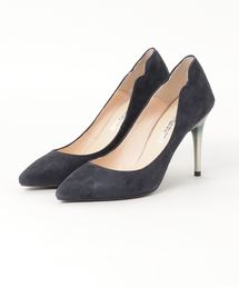 セットバックヒールポインテッドパンプス