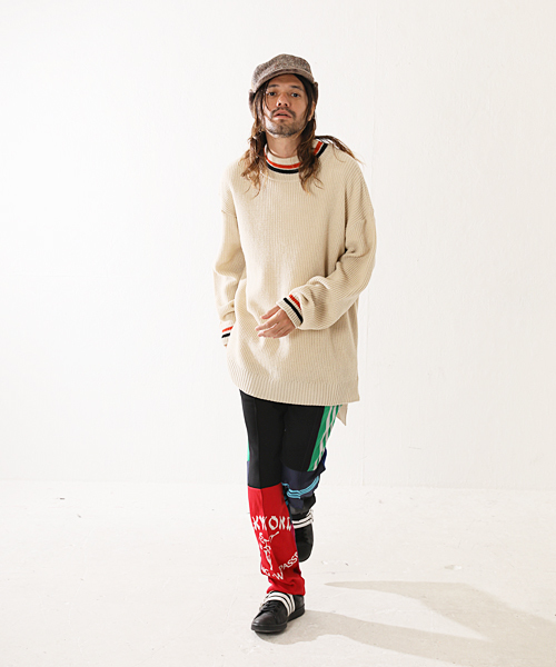 masterkey（マスターキー）の「mn1923-Feather ニット（ニット/セーター・メンズ・オフホワイト/カーキ/ブラック・0/1/2）」の10枚目の写真