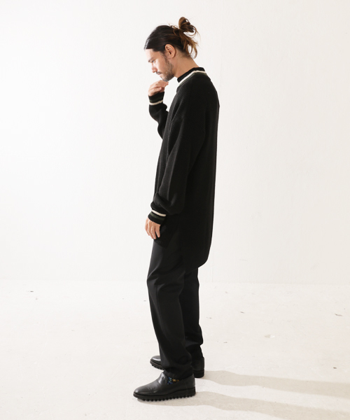 masterkey（マスターキー）の「mn1923-Feather ニット（ニット/セーター・メンズ・オフホワイト/カーキ/ブラック・0/1/2）」の8枚目の写真