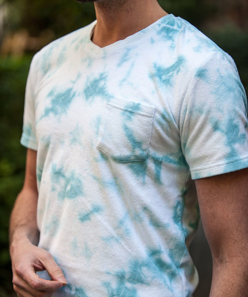 NEW GENTLEMAN(ニュージェントルマン)の「COTTON CANDY(コットンキャンディー)タイダイ パイル Vネック Tシャツ(Tシャツ/カットソー・メンズ・サックスブルー/ピンク・M/L)」の7枚目の写真