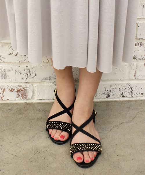 mystic（ミスティック）の「【mystic】 スタッズペタンコサンダル（サンダル・レディース・ブラック/ベージュ/ネイビー/キャメル・36/37/38）」の16枚目の写真