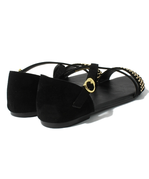 mystic（ミスティック）の「【mystic】 スタッズペタンコサンダル（サンダル・レディース・ブラック/ベージュ/ネイビー/キャメル・36/37/38）」の7枚目の写真