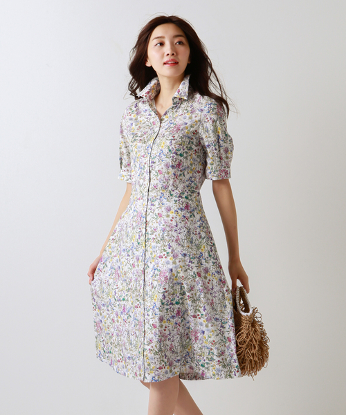 調整 価格 セール リバティプリント Wild Flowers ワンピース ワンピース Amaca アマカ のファッション ショップ ジョーシンの公式通販サイト Neranxi Al