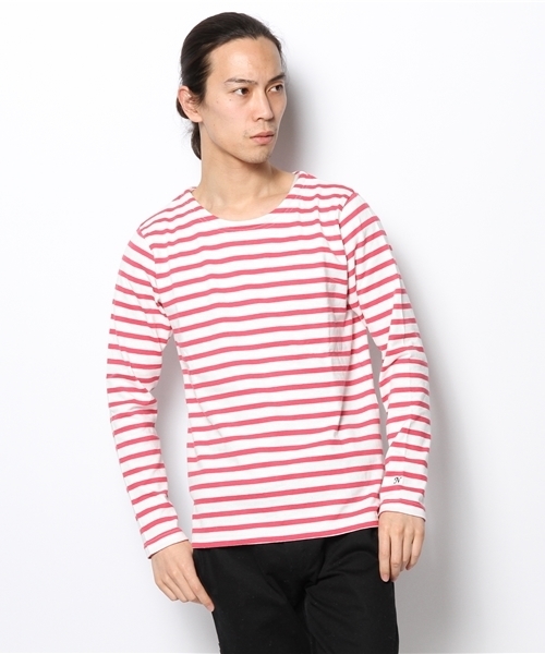 NANO universe（ナノユニバース）の「StandardバスクボーダーLS（Tシャツ/カットソー・メンズ・ターコイズブルー/ブルー/ネイビー/ピンク/ブラック・LARGE/SMALL/MEDIUM/X-LARGE）」の9枚目の写真