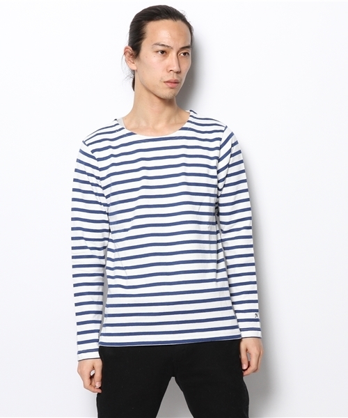 NANO universe（ナノユニバース）の「StandardバスクボーダーLS（Tシャツ/カットソー・メンズ・ターコイズブルー/ブルー/ネイビー/ピンク/ブラック・LARGE/SMALL/MEDIUM/X-LARGE）」の16枚目の写真