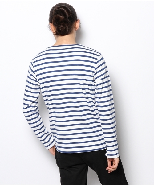 NANO universe（ナノユニバース）の「StandardバスクボーダーLS（Tシャツ/カットソー・メンズ・ターコイズブルー/ブルー/ネイビー/ピンク/ブラック・LARGE/SMALL/MEDIUM/X-LARGE）」の12枚目の写真