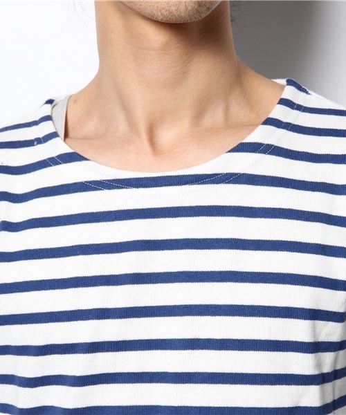 NANO universe（ナノユニバース）の「StandardバスクボーダーLS（Tシャツ/カットソー・メンズ・ターコイズブルー/ブルー/ネイビー/ピンク/ブラック・LARGE/SMALL/MEDIUM/X-LARGE）」の13枚目の写真