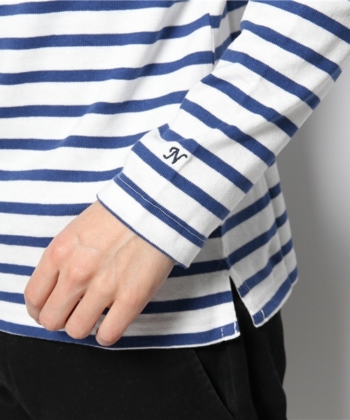 NANO universe（ナノユニバース）の「StandardバスクボーダーLS（Tシャツ/カットソー・メンズ・ターコイズブルー/ブルー/ネイビー/ピンク/ブラック・LARGE/SMALL/MEDIUM/X-LARGE）」の14枚目の写真