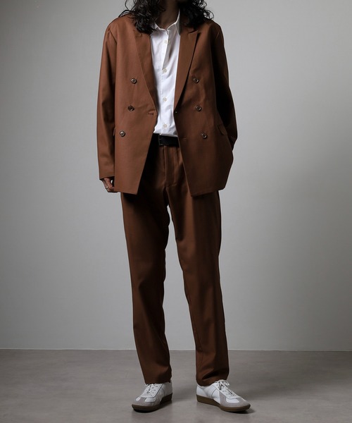 ダークブラウン ダブルブレスト セットアップ セール】Garageroom DOUBLE-BREASTED SUIT SETUP スーツセットアップ