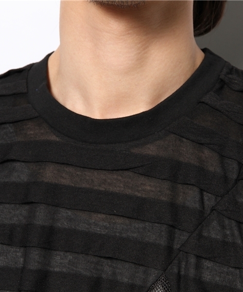 MIDWEST(ミッドウエスト)の「VINTI ANDREWS △切替Tシャツ(Tシャツ/カットソー・メンズ・ブラック・MEDIUM)」の4枚目の写真