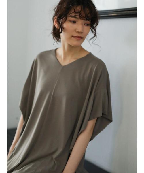 AMERICAN HOLIC（アメリカンホリック）の「MVSVネックドレープカットプルオーバー＊（Tシャツ/カットソー・レディース・ネイビー/グレー/グレー系その他2/ブラウン・M/L）」の5枚目の写真