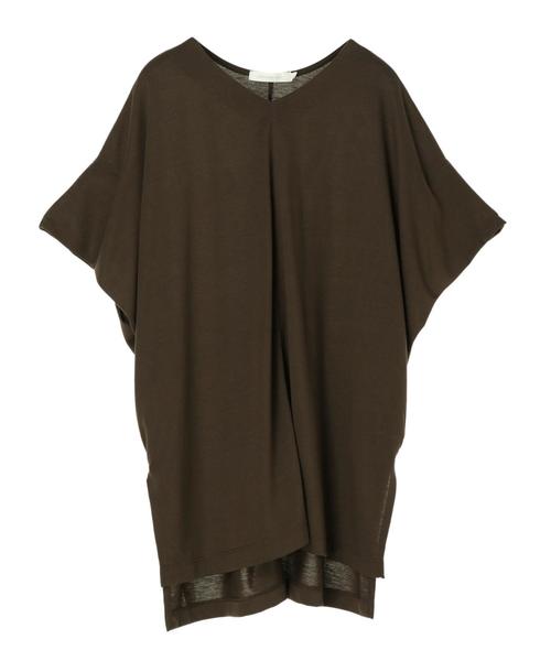 AMERICAN HOLIC（アメリカンホリック）の「MVSVネックドレープカットプルオーバー＊（Tシャツ/カットソー・レディース・ネイビー/グレー/グレー系その他2/ブラウン・M/L）」の10枚目の写真