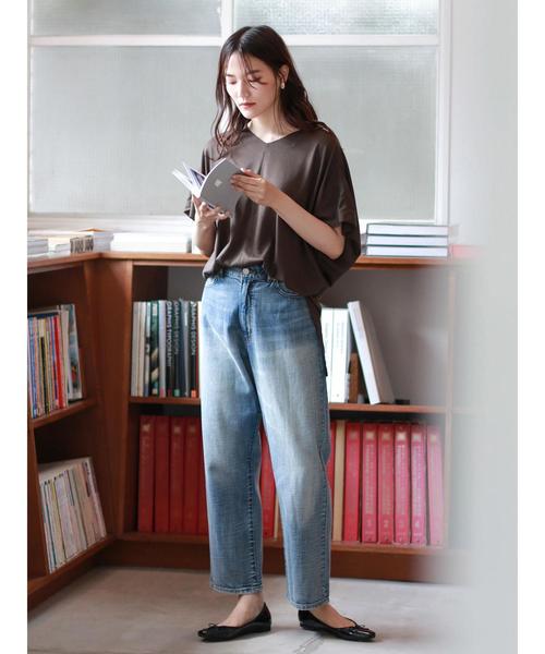 AMERICAN HOLIC（アメリカンホリック）の「MVSVネックドレープカットプルオーバー＊（Tシャツ/カットソー・レディース・ネイビー/グレー/グレー系その他2/ブラウン・M/L）」の8枚目の写真