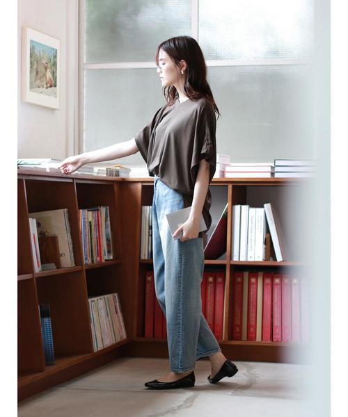 AMERICAN HOLIC（アメリカンホリック）の「MVSVネックドレープカットプルオーバー＊（Tシャツ/カットソー・レディース・ネイビー/グレー/グレー系その他2/ブラウン・M/L）」の12枚目の写真