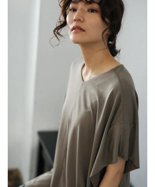 AMERICAN HOLIC（アメリカンホリック）の「MVSVネックドレープカットプルオーバー＊（Tシャツ/カットソー・レディース・ネイビー/グレー/グレー系その他2/ブラウン・M/L）」の9枚目の写真