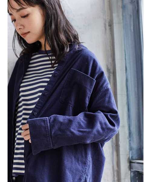 CRAFT STANDARD BOUTIQUE�i�N���t�g�X�^���_�[�h�u�e�B�b�N�j�́uCORDUROY SHIRT/�X�^���h�J���[�R�[�f�����C�r�b�O�V���c�����i�V���c/�u���E�X�j�v�b�l�C�r�[