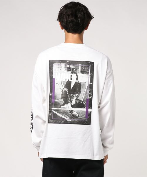 WEGO(ウィゴー)の「WEGO/シートプリントBIGロンT(Tシャツ/カットソー・メンズ・パープル/ホワイト/ブラック/カーキ/マスタード/ホワイト系その他・LARGE/MEDIUM)」の13枚目の写真